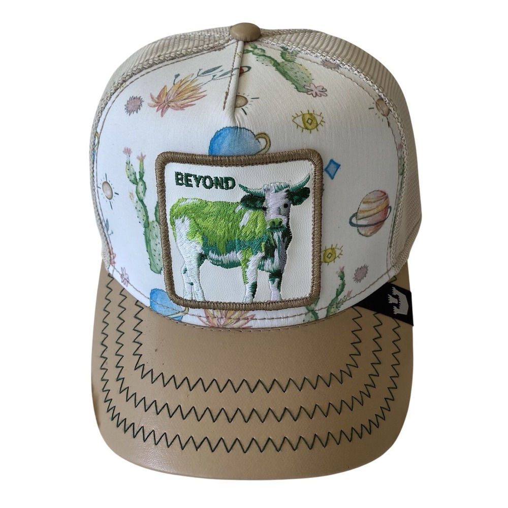 Goorin Bros Beyond Cow Trucker Hat Snapback Beige The Farm Limited Circulation